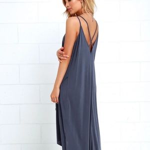 Lulu’s NWT high low dress in blue